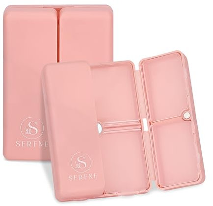 SERENE Pillendose Klein für Unterwegs – Tablettenbox 7 Tage mit Magnetverschluss, Reise-Pillendose, Supplement- und Medikamenten-Organizer