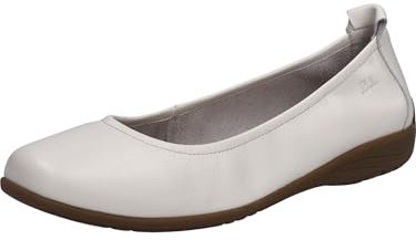 Josef Seibel Damen Klassische Ballerinas Fenja 01,Weite G (Normal),Halbschuhe,Sommerschuhe,Slipper,Ballerina-Schuhe,flach,Weiss,40 EU
