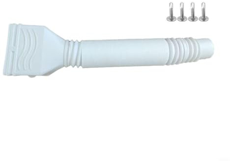 Tidevib Tubo de extensión flexible de bajante, conector de drenaje de canalón de lluvia ajustable de 20-59 pulgadas, desviador de agua telescópico para el patio del jardín del hogar (blanco)