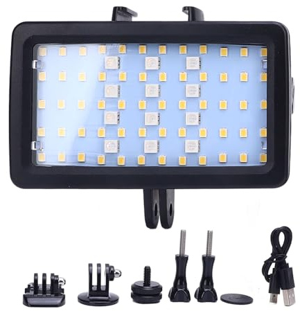 BONKZEBU Videobelysning Dykljus, Högpresterande LED -lamppärlor Dyk LED -videolampan, Färgglad RGB -belysning Under Vattnet, för Fotografering