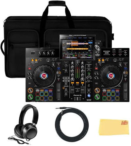 Pioneer DJ XDJ-RX3 2-Channel Performance All-in-One DJ System - Black Bundle with Case, Headphones, Cable and Austin Bazaar Polishing Cloth