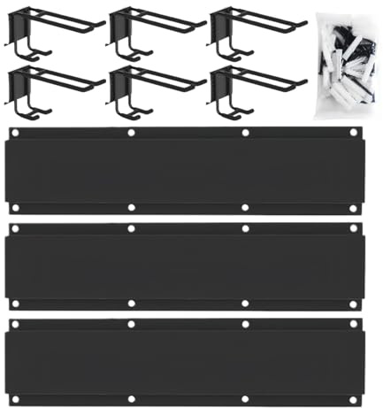 Ganci per garage - Supporto multiuso a parete per capannoni, scantinati, officine per carichi pesanti, soluzione di stoccaggio durevole per biciclette, scale, utensili elettrici e attrezzature da giar