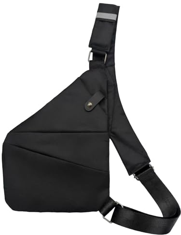 ZHAOCAI Anti Theft Bag Unisex Anti Theft Crossbody Bag Women Oxford Cloth Cross Body Bag Convenient Multi-Pocket Sling Bag Suitable For Travel And Everyday Use (Black)