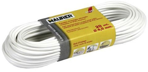 Fune in Acciaio Pvc Bianco per Bracci Stendibiancheria 20 mt Maurer