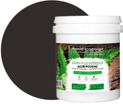BOX DECO COULEURS Natura - Pintura de pared natural ecológica (1 l/13 m²), color negro