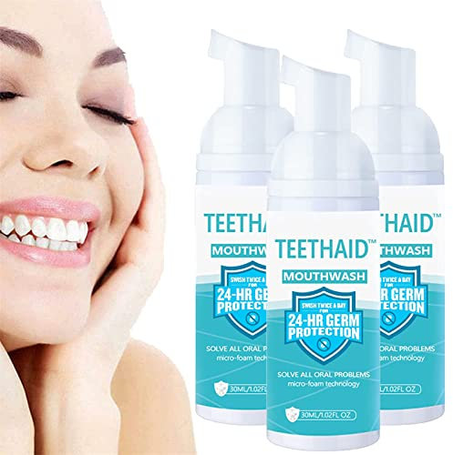 Teethaid Mundwasser, Zahnsteinentfernung, Teethaid Mouthwash, Heilung von Mundgeschwüren, Beseitigung von Mundgeruch, Vorbeugung und Heilung von Karies, Zahnregeneration (3PCS)