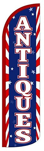 4 Less Co ANTIQUES Windless Swooper Flag Feather Banner Sign 3x11.5 ft Tall (Flag Only) bz