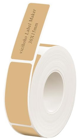 vicihoho 180pcs Thermo Etiketten Selbstklebend, 15 x 30mm Etikettenhersteller-Band, Angepasstes Etikettendruckpapier Wasserfeste Etiketten für Zuhause, Büro Etikettenbänder