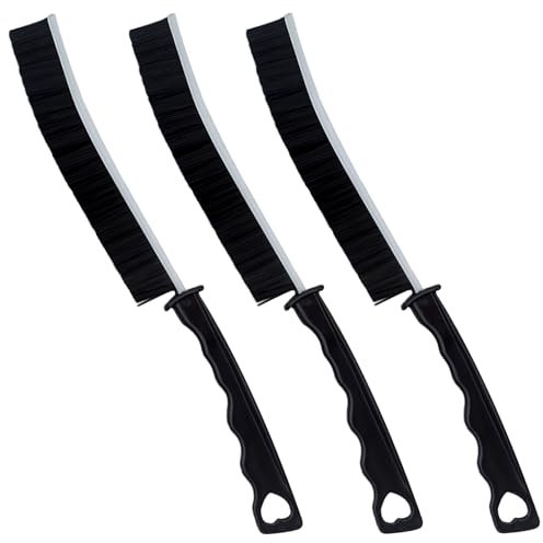 3 unidades Pure Clean Cepillo, cepillo de limpieza de juntas, cerdas duras para esquinas, cepillo estrecho para limpiar, cepillo de limpieza de esquinas para suelos de baldosas, cocina y baño