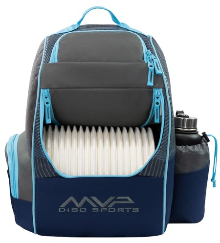 MVP Disc Sports Shuttle Disc Sac à Dos de Golf (Gris foncé/Bleu Ciel)
