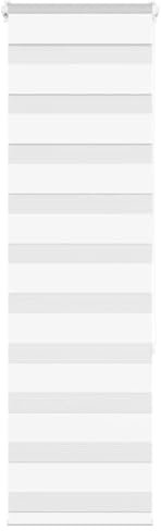 vidaXL Zebrarollo Weiß 40x150 cm Stoffbreite 35,9 cm Polyester, Zebra-Rollo, Doppelrollo, Zebra-Jalousie für Fenster, Doppelrollo, Zebra-Rollo