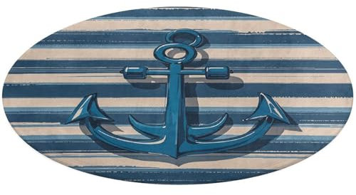 JTREWBV Waschbarer runder Teppich mit Anker-Druck, rutschfeste Bodenmatte, Yogamatte für Eingangsbereich, Schlafzimmer, Heimdekoration