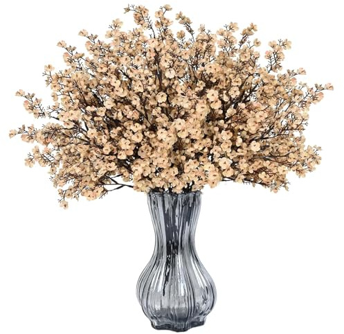 AMLUCKS Fleurs artificielles en soie pour bébé - Gypsophile au toucher réaliste - Pour vase, maison, bureau, intérieur et extérieur, jardin, décoration de fête