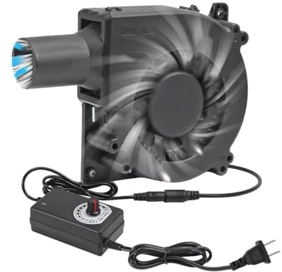 Grillfläkt, centrifugalfläkt med variabel hastighet med 110 V/120 V AC-kontakt, koltändare för utomhuscamping, picknick