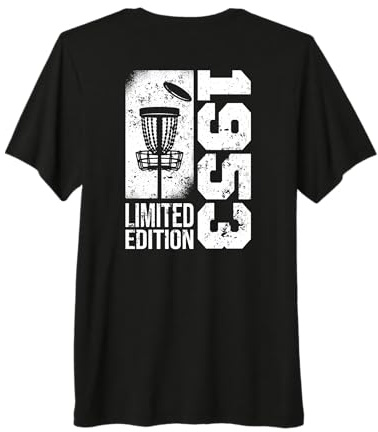 DiscGolf Disc-Golf-Joueur Anniversaire né en 1953 Disc-Golf T-Shirt Haut de Gamme