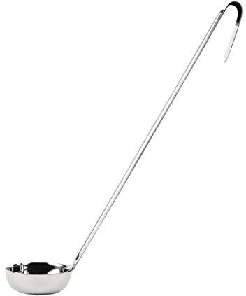 Vogue mestolo GG003, dal fondo piatto, in acciaio INOX, capacità: 56 ml