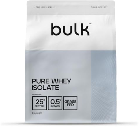 Bulk Pure Whey Isolate 90 | Banane | 25g Protein Portion | Ultra-gefiltertes Molkenisolat | Wenig Zucker | Wenig Fett | Schnelle Aufnahme | Unterstützt den Muskelerhalt | 500g | Proteinshake