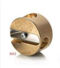Mobius + Ruppert (M+R) Brass Artists Pencil Sharpener - choose from 4 shapes! Made in Germany - finest in the world! (602 - Double Round)