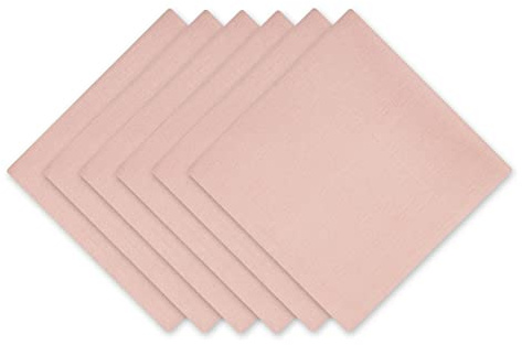 DII Solid Napkin Set Collection, 20x20, Pale Mauve