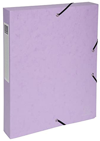 Exacompta 59570E Premium Sammelbox Aquarel aufgebaut mit Gummizug 60 mm breit aus Colorspan-Karton mit Rückenschild für DIN A4 Archivbox Heftbox Dokumentenbox Zeichenbox 1 Stück Zufallsfarbe