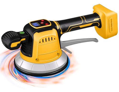 Vibratore per Piastrelle Compatibile con Dewalt 18V,20v, Strumenti per Piastrellista con 10 Marce Regolabili, Ventosa da 14,8 cm e Assorbimento da 160 kg per Posa di Piastrelle
