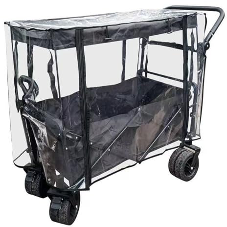 Bollerwagen Regenschutz Tragbar Transparent Regenverdeck Für Klappbaren Bollerwagen Mit Schiebegriff Multifunktional Regenschutz Für Outdoor Picknick Garten