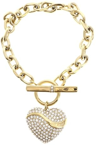 GUESS Armband für Frauen Kristallherz Goldfarben JUBB04496JWYGS