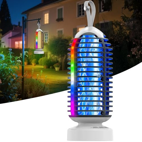 Lampe Anti Moustique, Anysun Raid Anti Moustique avec Lumière LED pour Intérieur et Extérieur, Anti Moustiques Étanche 3000 V, Idéal pour la Maison, la Terrasse, le Jardin et le Camping