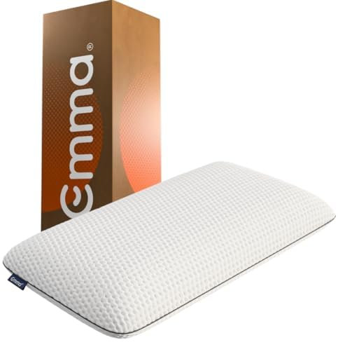 Emma Classic Stützkissen 70x40 – Ergonomisches Nackenkissen mit Memory Foam – Höhenverstellbares Kopfkissen für Seiten-, Rücken- & Bauchschläfer – Waschbarer Bezug, Atmungsaktiv