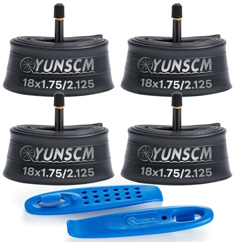 YunSCM 4PCS 47/57-355 18 pollici camera d'aria 18x1.75/1.95/2.125 AV32mm Valvola Schrader, camera d'aria per bicicletta