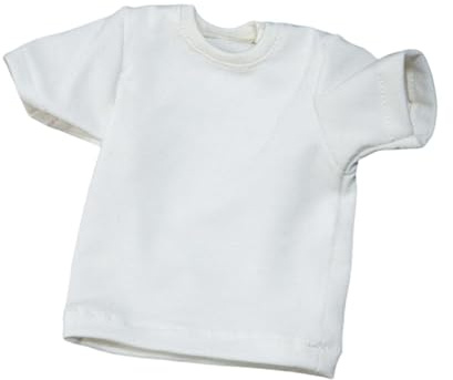 QUXVUIS Vielseitige Puppenkleidung im Maßstab 1:6, T Shirt für Damen und Herren, Accessoires für 30 cm große Puppen und Paare, farbecht, T Shirt für Damen und Herren, Weiß, 10.5 cm