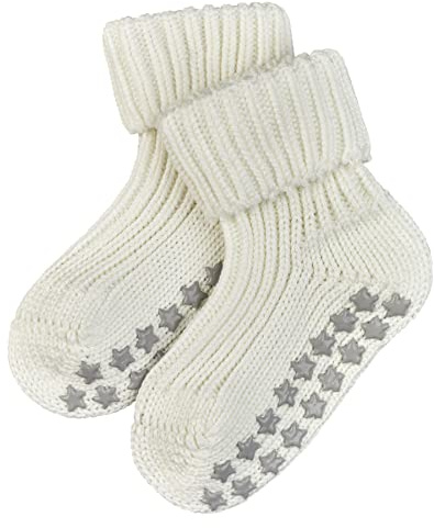 FALKE Unisex Baby Catspads Cotton B Hp Thick Grips On Sole Grip socks 1 Pair, White Off-White 2040, 6-12 months