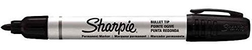 SHARPIE Set of 3 Permanent Markers Metal Small Bullet Tip Blackaa