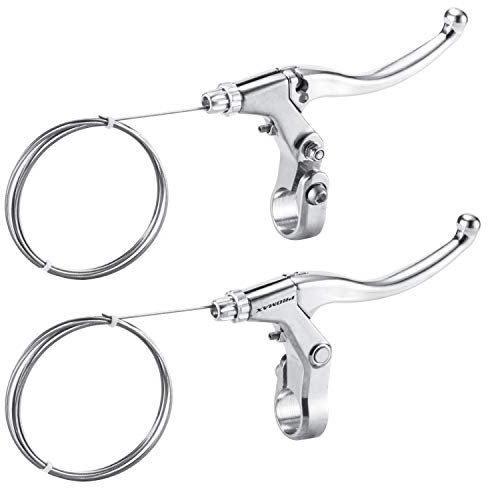 CNC Leve Freno Bici, Maniglie Freno Bicicletta per MTB, 1 Paio, Argento