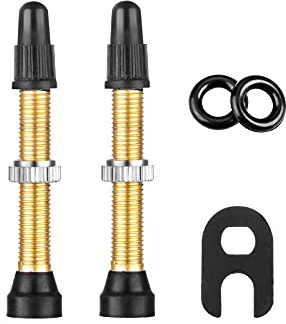 HZJD 2Piezas Válvula para Tubeless(40 mm), Tubeless Válvula de Aire Vástago Bicicleta, sin Fugas​, con Herramienta ​de Extracción de Núcleo de Válvula