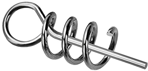 ANCLLO 200pcs 15mm Soft Lure Köder Spring Twist Lock Outdoor Angelkurbel Haken Zentrierstift für Soft Lure Bait Wurmkurbel