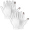 WLLHYF 2 Paia Guanti Idratanti, Cotone Bianco Guanti Touch Screen a 360° per Donna Uomo Durante la Notte Lozione Notturna Mani Secche Spa Trattamento Cosmetico Idratante Accessori da Bagno Guanti