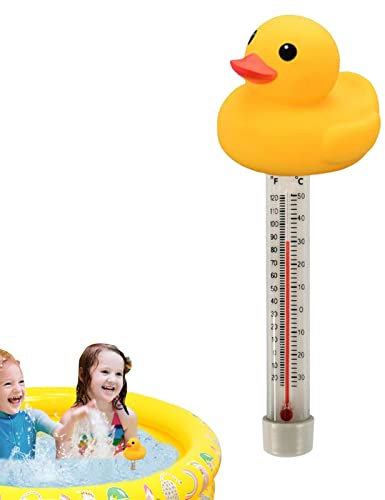 Sysdisen Thermomètre Flottant Canard | température Piscine Canard,avec Un thermomètre Piscine en Train couler Mignon éclats cormince pour la Maison