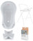 Hylat Baby 4 pièces Friends Gris: Baignoire pour bébé avec support, siège de bain et vidange - Certificat TÜV Rheinland - solution idéale pour d'agréables expériences de bain - Collection Lite