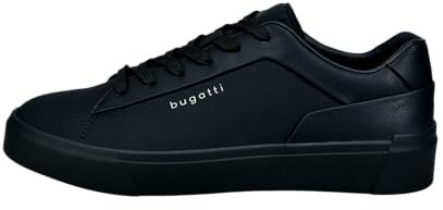 bugatti Herren Low-Top Sneaker, Männer Halbschuhe,straßenschuhe,Strassenschuhe,Sportschuhe,Freizeitschuhe,schnürschuhe,schwarz (1010),42 EU / 7.5 UK