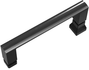 AQUALAVOS Shower Handle Black Matt Shower Glass Door Handle for Bathroom Shower Cubicles Bow Handle Zinc Alloy
