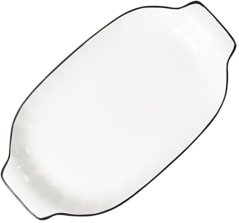 Cabilock piatto di pesce in ceramica piatto di pesce per il forno teglia piatto forno ceramica piatto ceramica forno teglie teglie padella pentola di pesce a doppio manico