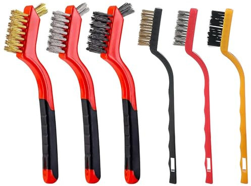 6 Cepillos De Alambre, Herramientas De Limpieza Del Hogar, Cepillos De Limpieza De Cocina, Cepillos Para Lechada, Cepillos De Limpieza Para Eliminar Óxido, Cepillos De Limpieza Multifuncionales