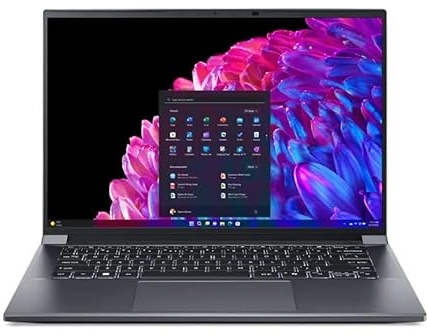acer Swift X 14 SFX14-72G-76Y6 Laptop - (Intel Core Ultra 7 155H | 16GB DDR5 RAM | 1TB M.2 NVMe SSD | NVIDIA GeForce RTX 4050 Graphics | 14.5-Inch 2.8K OLED 120Hz Display | Windows 11) - Iron Grey