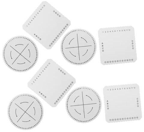 WEKAMOS 8 Piezas Discos de Espuma para Trenzado Kumihimo Placas Redondas y Cuadradas Herramienta Portátil para Hacer Pulseras de Amistad y Cordones Trenzados DIY