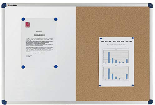 Nobo 1902109 Kombitafel Kork-/Weisswand, Inklusive Befestigungsset, 60 x 45 cm