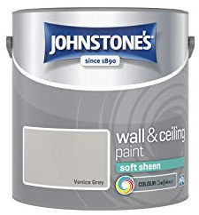 Johnstone's Wall and Ceiling Soft Sheen Emulsion Paint - Venice Grey 2.5L