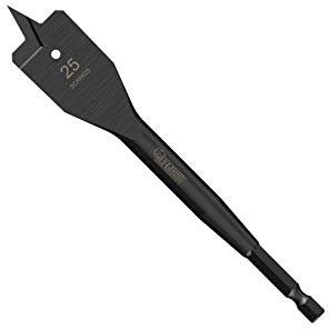 1 x SabreCut SCRIW25_1 25mm x 152mm Impact Rated Flat Wood Spade Bit for Softwood Hardwood Chipboard