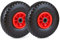 Grafner 2 Stück Sackkarrenrad Bollerwagenrad pannensicher Vollgummi 3.00/3.00-4 Ø 260mm, 20 mm Achse, 160 kg Traglast, Kugellager, Ersatzrad PU Reifen
