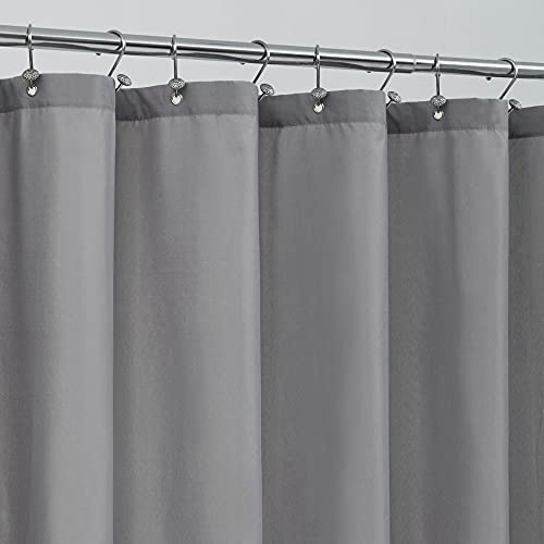 ALYVIA SPRING Stall tyg duschdraperi vattentätt – 137 cm x 183 cm, mjukt och lätt duschgardin med magneter, maskintvättbar – 54 x 72, grå
